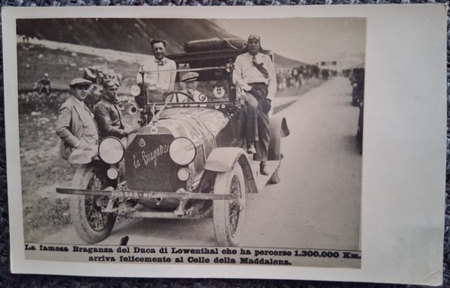Cartolina auto braganza colle - auto,